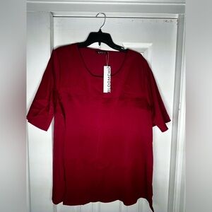 NWT BloomChic ruffle front tee